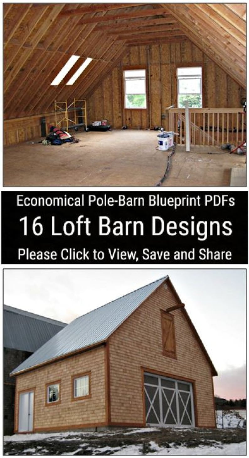 16 Loft Barn Designs Create and Customize the Perfect Barn for Your Property from Construction Plans Delivered by Instant Download image 1