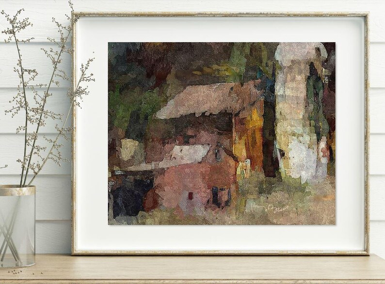 Barns Abstract Art Print – Earth Tones Wall Decor (PDF Download) - Etsy