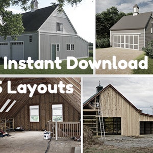 16 Loft Barn Designs Create and Customize the Perfect Barn for Your Property from Construction Plans Delivered by Instant Download image 2
