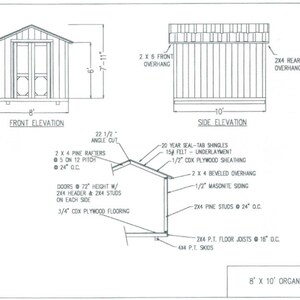 19 Do-It-Yourself Gable Roof Shed Building Plans Inexpensive Instant Download PDF Plans for Easy, Economical, DIY Construction zdjęcie 9