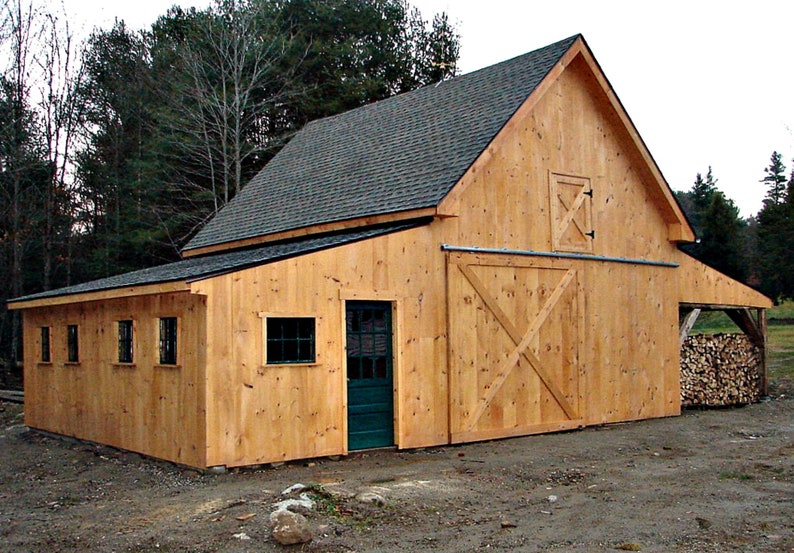 17 Workshop and Studio Barn Designs Seventeen Optional Layouts on Three Complete Pole-Barn Construction Blueprints image 1