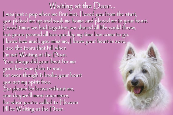 West Highland White Terrier Westie Memorial Fridge Magnet Pet Loss