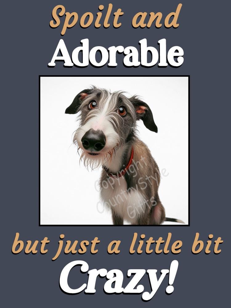 Lurcher Greyhound Whippet Funny Pet Dog Gift Flexible 4