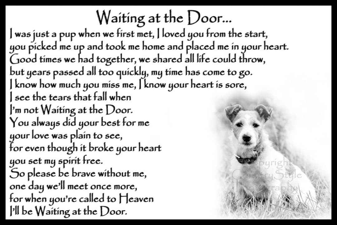 Jack Russell Terrier Memorial Fridge Pet Loss Bereavement Gift
