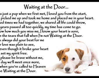 Jack Russell Terrier Memorial Fridge Magnet pet loss bereavement gift