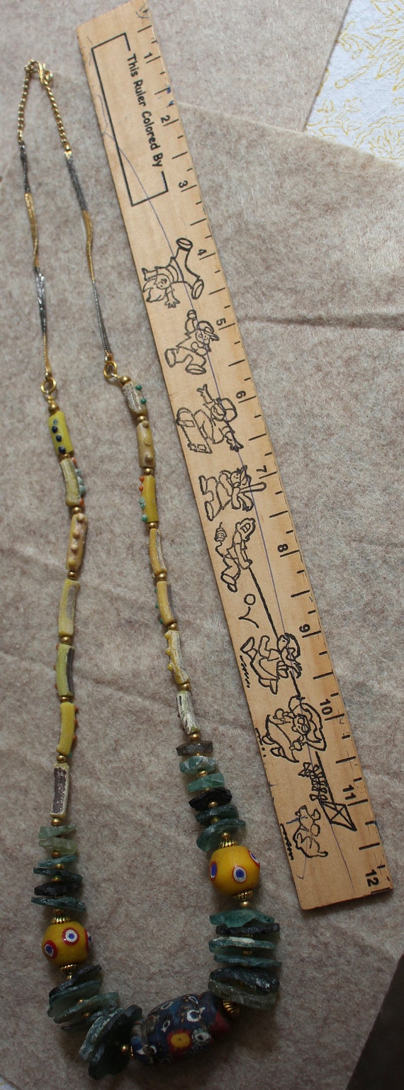 Fantastic Old Necklace With Ancient Beads and Anc… - image 3