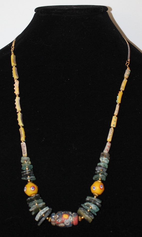 Fantastic Old Necklace With Ancient Beads and Anc… - image 4