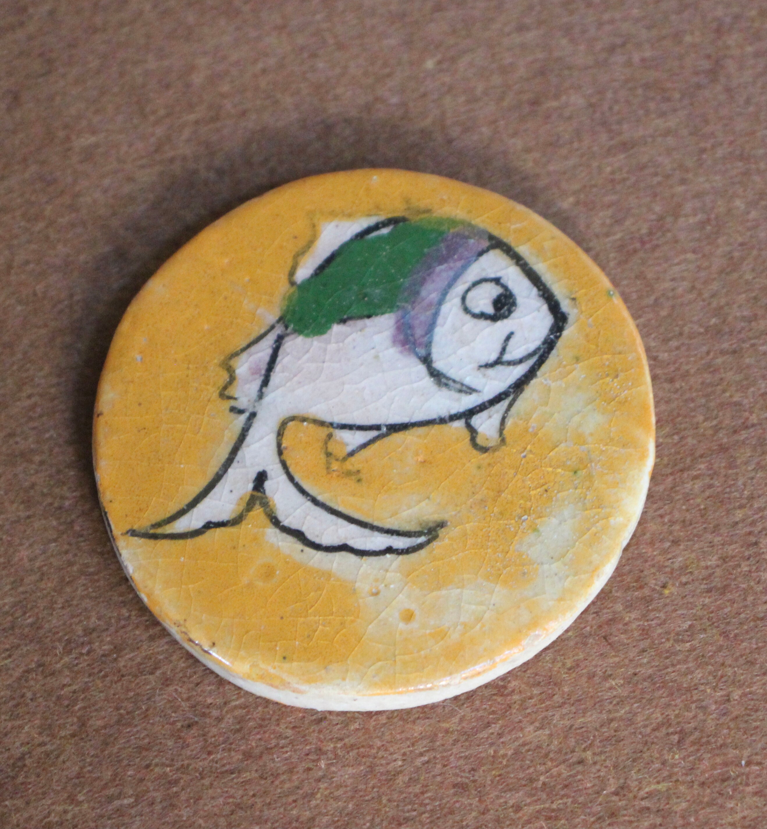 Small Round Ancient Middle Eastern Tile - Etsy 