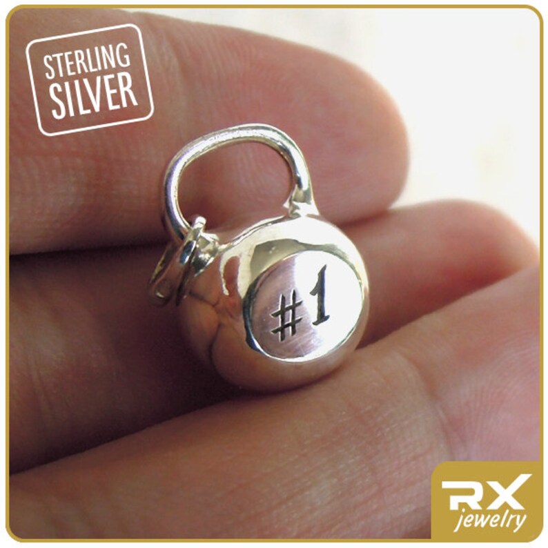 Kettlebell charm with personal inscription fitness gift lover Etsy