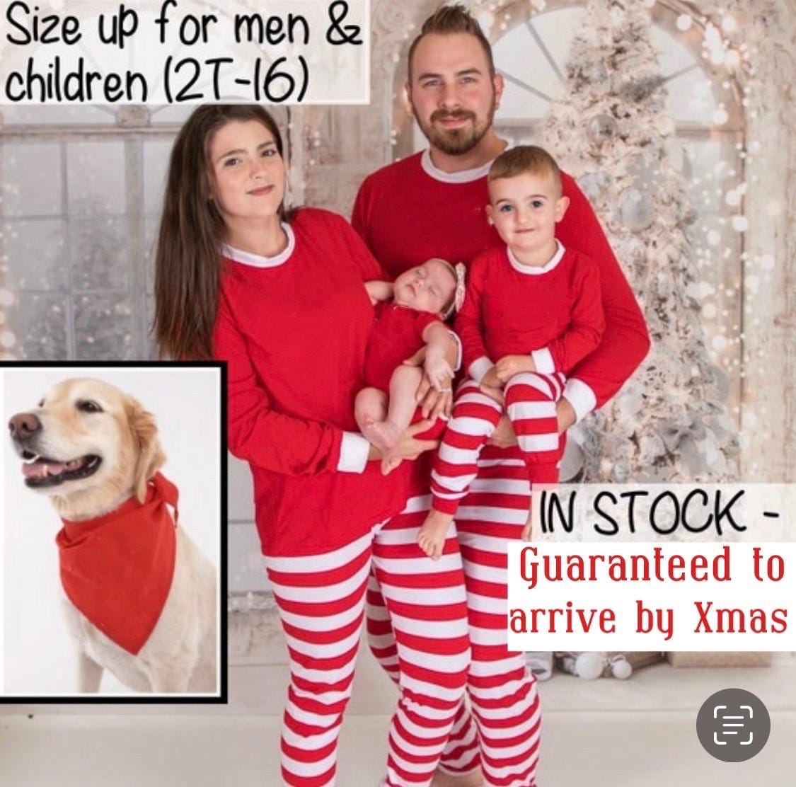 Red Striped Pajamas Etsy Canada