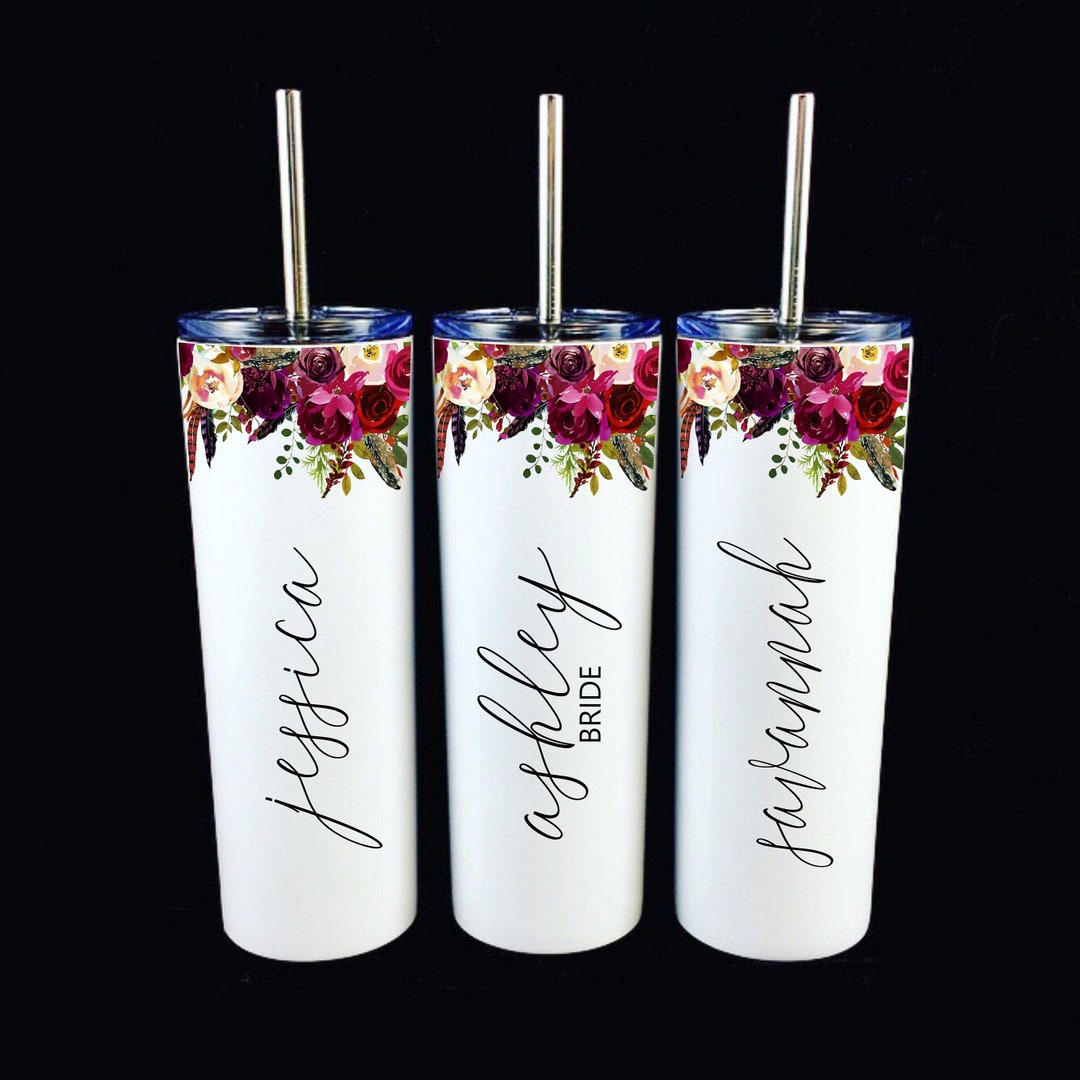 Bridesmaid Tumblers, Personalized Tumbler, Wedding Gift, Bridesmaid