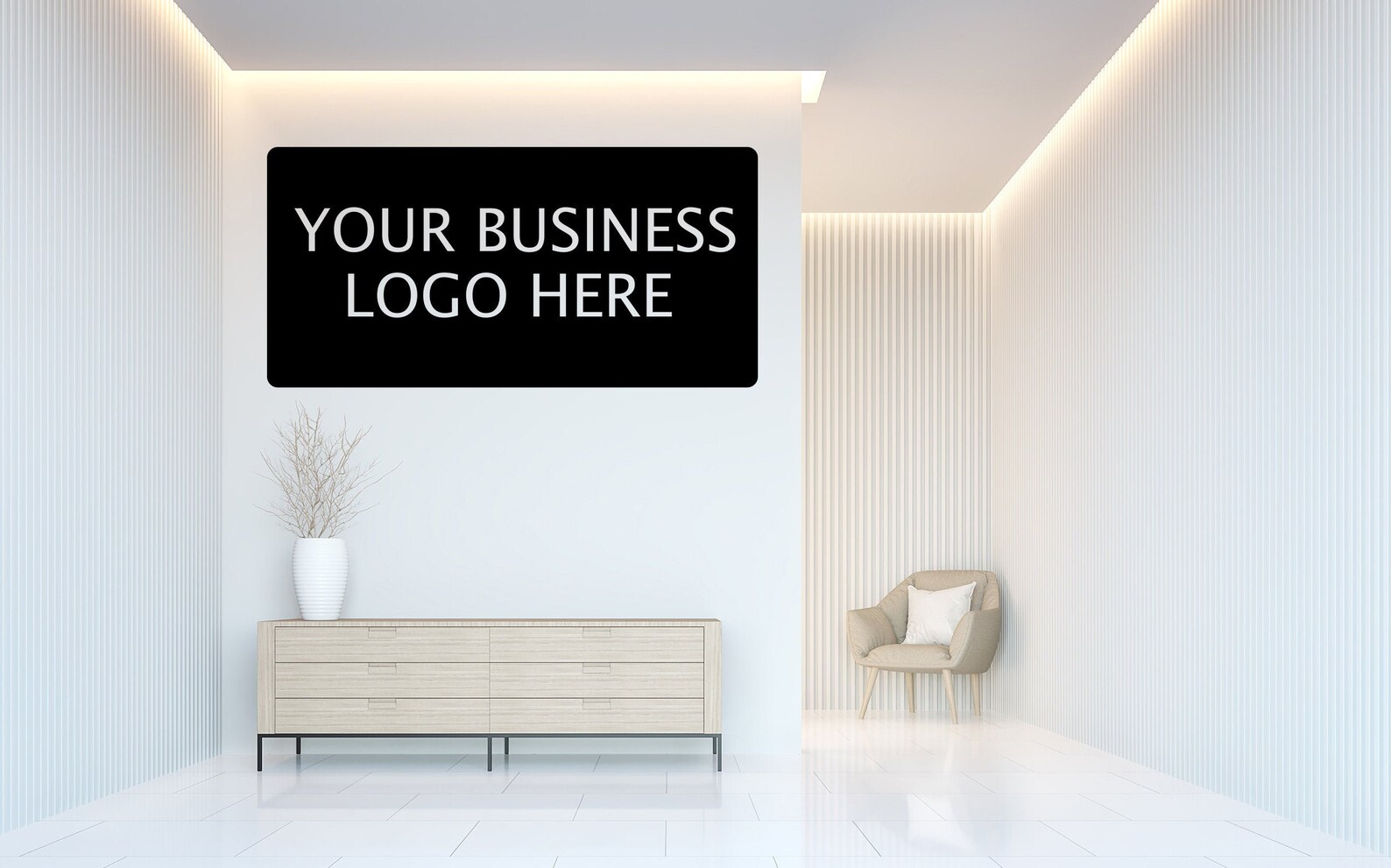 Custom Business Logo Large Wall Decal Decor Interior Design Etsy