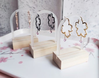 SakurAcessories | Hoop Earrings | Kawaii Japanese Cherry Blossom Inspired Jewelry