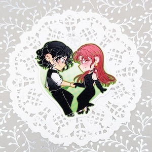 MitsuAya Prom / TGSWIIWAGAA Green Yuri GL Manga Girls Love / Adesivi in vinile e cancelleria kawaii