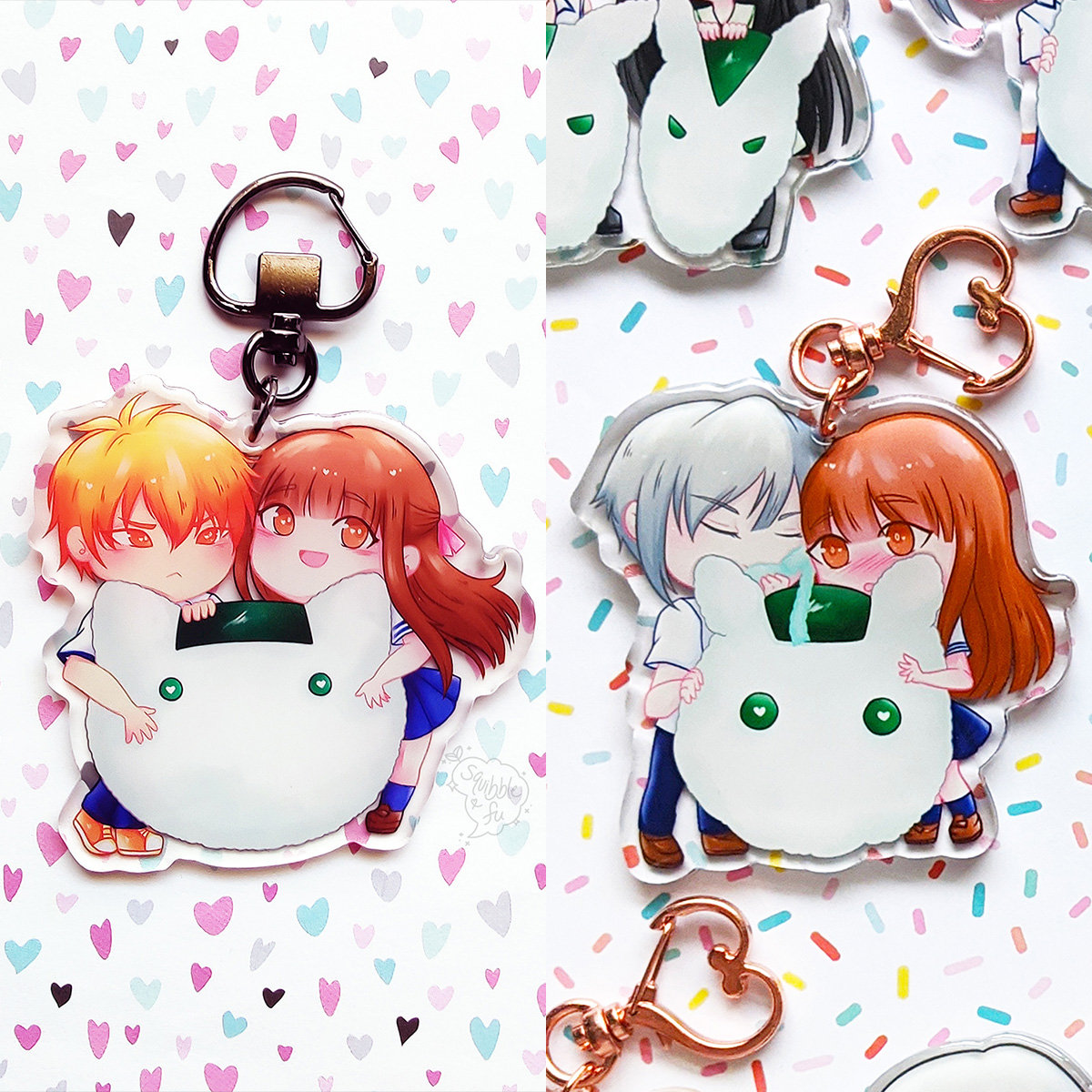 FINAL RESTOCK Furuba | Onigiri Rice Ball Ship Charms | Double-Sided Acrylic Charm | Handbag / Itabag / Backpack Accessory