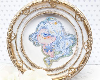 Stardust 2024 | Lung Cancer Awareness OC Original Character Sticker | Holographic Stationery