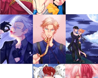 Shoujo & Shounen Anime Postcards | HakYona, JJK, BnHA, KnY, SasuSaku, Raven, Bangtan, TeniPuri | Anime Mini Print Poster Stationery