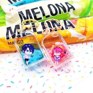 Strand HakYona | Japanse shoujo-animemanga AkaNoYona | 3D ijslolly acryl bedel | Kawaii Shojo Ita-tasaccessoire