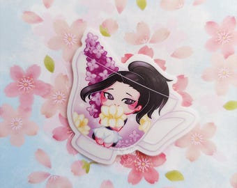 Japanese Hero Anime | Kawaii Creative Hero Lilac Tea | Vinyl Sticker Stationery