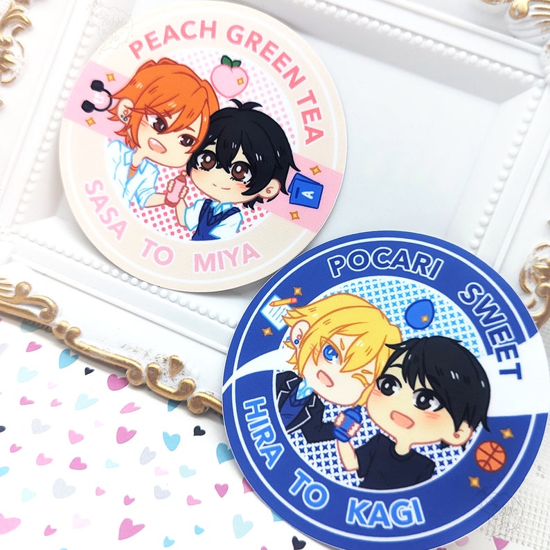 Pocari Sticker Sasamiya Tea & Hirakagi Pocari | Japanese BL Yaoi Manga | Kawaii Vinyl ...