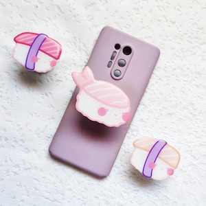 FINAL RESTOCK Anime Sushi Acrylic Phone Grip | Kawaii Japanese Accessory for iPhone and Android