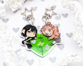 MitsuAya Collab BFF Keychains | TGSWIIWAGAA Green Yuri GL Manga Girls Love | Handbag / Ita bag Accessory