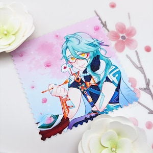 Genshin Auswirkungen Mini Postkarte Stempel Form | Amulett | Anime Videospiel Mini Print Poster Briefpapier