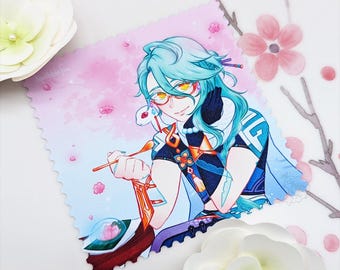 Genshin Impact Mini Postcard Stamp Shape | Baizhu | Anime Video Game Mini Print Poster Stationery