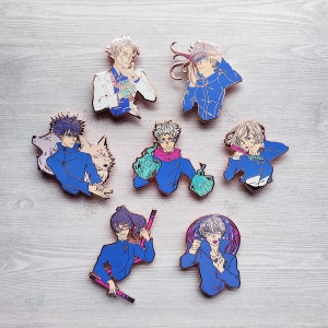 FINAL RESTOCK Sorcery Fight Enamel Pins VAPORWAVE | Japanese Anime Shounen Inspired