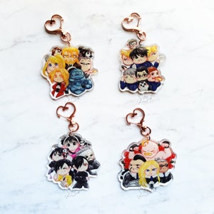 FINAL RESTOCK FMA Units | Japanese Shounen Anime Alchemist Action | Double-Sided Acrylic Charm | Handbag / Itabag / Backpack Accessory