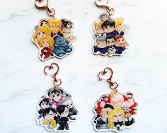 FINAL RESTOCK FMA Units | Japanese Shounen Anime Alchemist Action | Double-Sided Acrylic Charm | Handbag / Itabag / Backpack Accessory