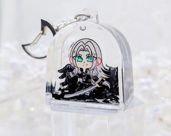 One-Winged Angel | Liquid Arch Keychain | FFVIIR Final Fantasy Remake Japanese RPG Video Game | Handbag / Ita bag / Backpack Accessory