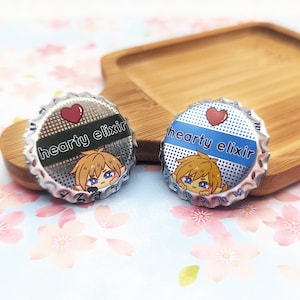 Bottle Cap Buttons | Totk & Botw Japanese RPG Video Game | Hero of Time | Handbag / Ita bag / Backpack Accessory