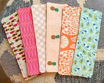 Fabric Bookmark, Fun Print Bookmark, Bookmark, Choose One