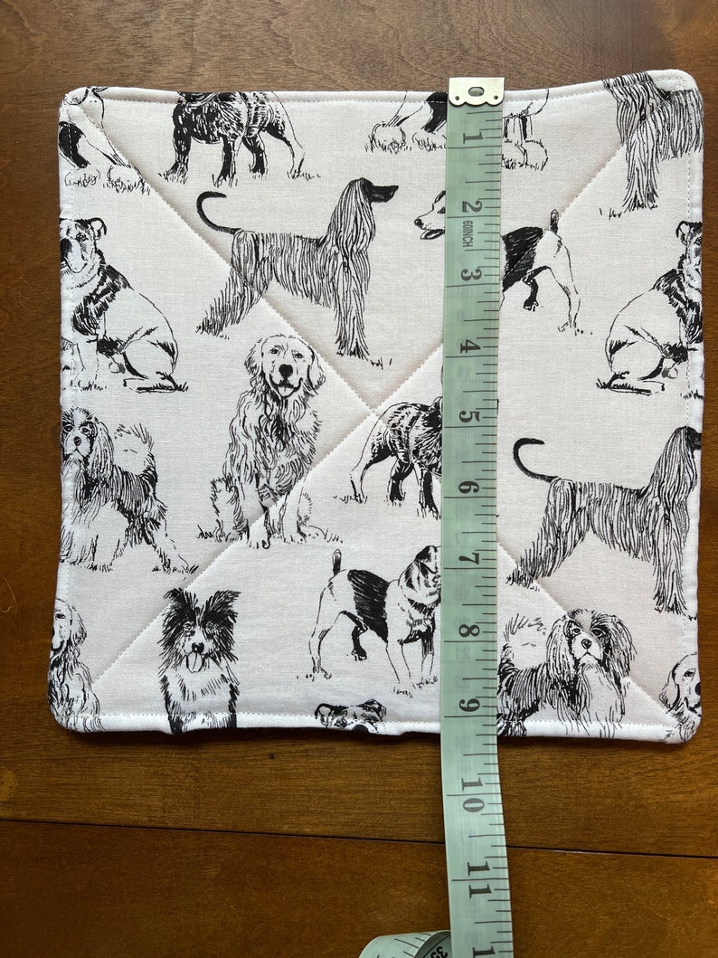 Dog Print Potholder, Pot Holder, Hot Pad, Fun Potholder image 3