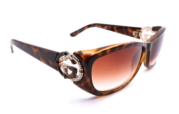 ceja costo correcto Free Ship Gucci Sunglasses Lunettes Dark Tortoiseshell 3070S - Etsy
