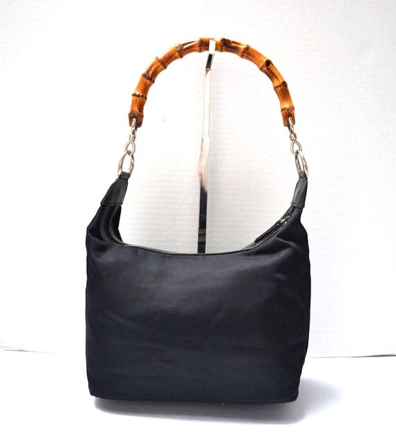 gucci vintage bamboo handle handbag