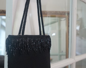 The Sak, New York - chique black ladies evening bag - vintage