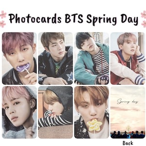 Ensemble de cartes photo du printemps | ARMÉE | Le travail d'équipe rend le rêve possible | RM, Jin, Suga, J-hope, Jimin, Taehyung, Jungkook | K-pop |
