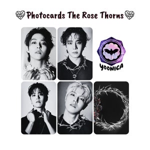 Paket Fotokarten Woosung, Dojoon, Hajoon, Jaehyeong | Schwarze Rosen | K-Rock | K-Pop