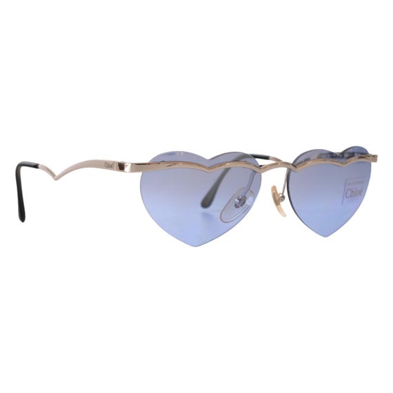 chloé sunglasses Y2K Deadstock Y2K Chloé Heart-Shaped Sunglasses | Depop main image 3