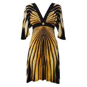 Roberto Cavalli SS 2007 Monarch Butterfly Kaftan Mini Dress