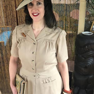 1940s pant suit, 1940s sports jacket, 1940s safari suit, 1940s explorer, vintage explorer suit, 40s trouser suit, 40s pant suit, CC41 suit