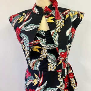 1940s 1950s Hawaiian sarong dress and bolero set  - vintage style Hawaiian dress