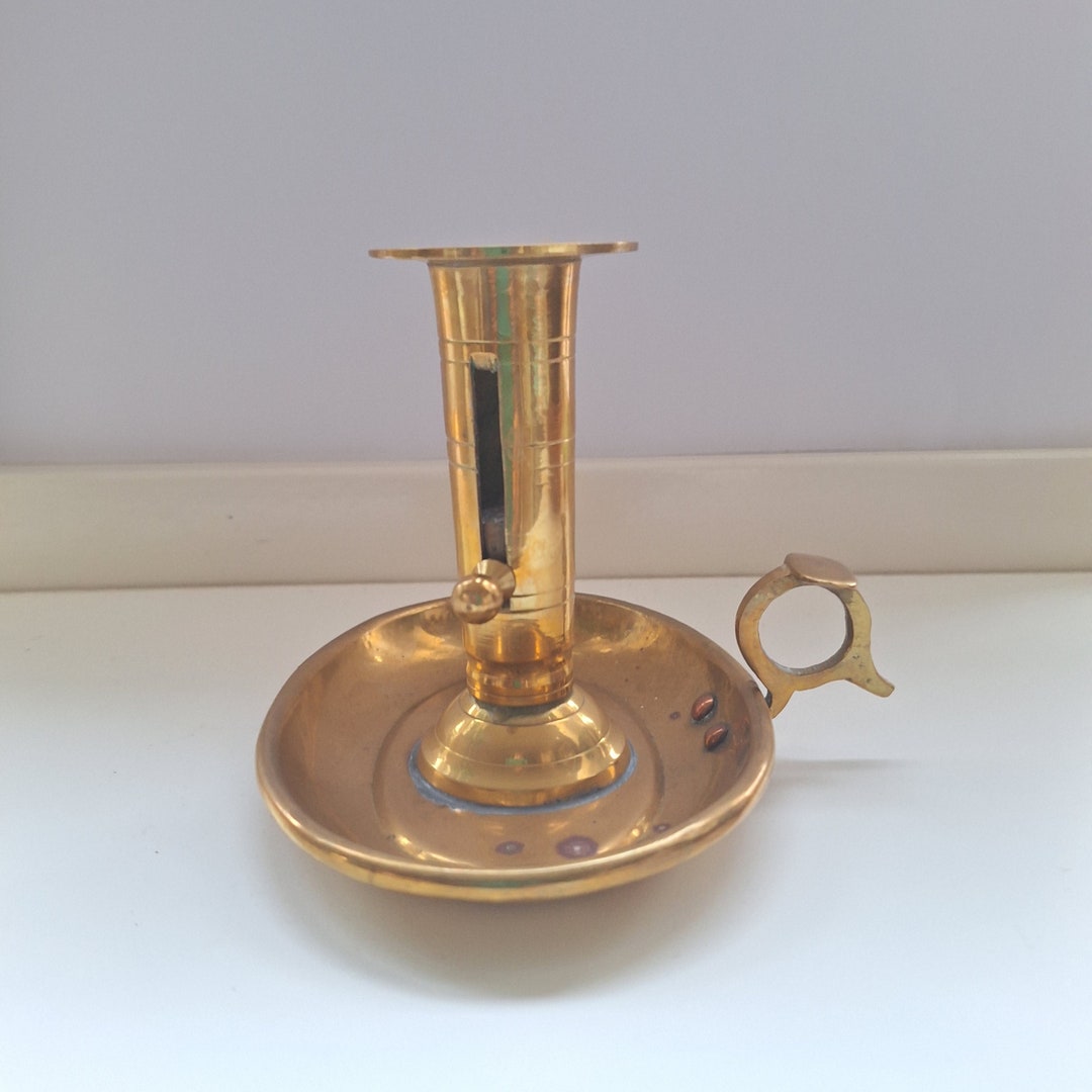 Vintage Brass Candle Holder Adjustable Candle Height by Etsy