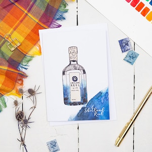 Shetland Reel Gin Wenskaart - Bottle Art Range
