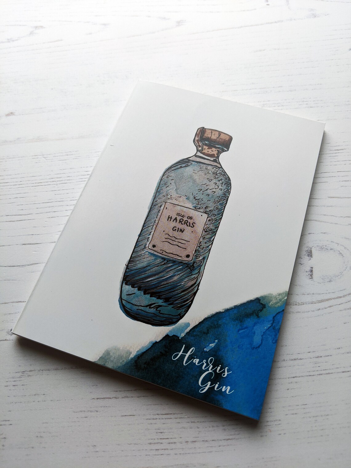 Harris Gin Bottle A6 Notebook Etsy