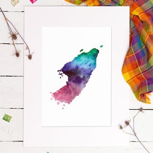 Iona aquarel kaartafdruk
