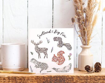 Scotland's Big 5 Greetings Card