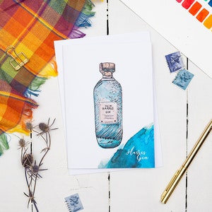 Carte de vœux Harris Gin - Gamme Bottle Art
